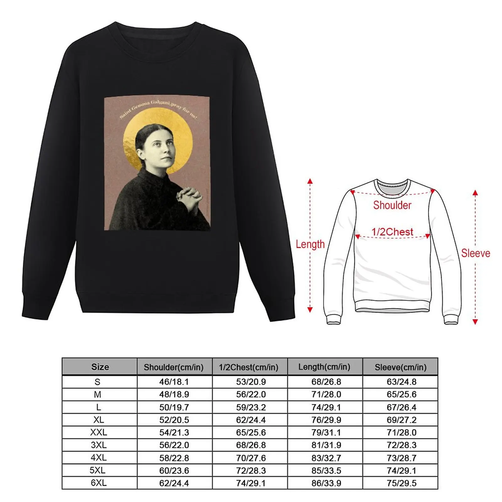 Пуловер с капюшоном St. Gemma Galgani Holy Card Design спортивные костюмы осенние новинки