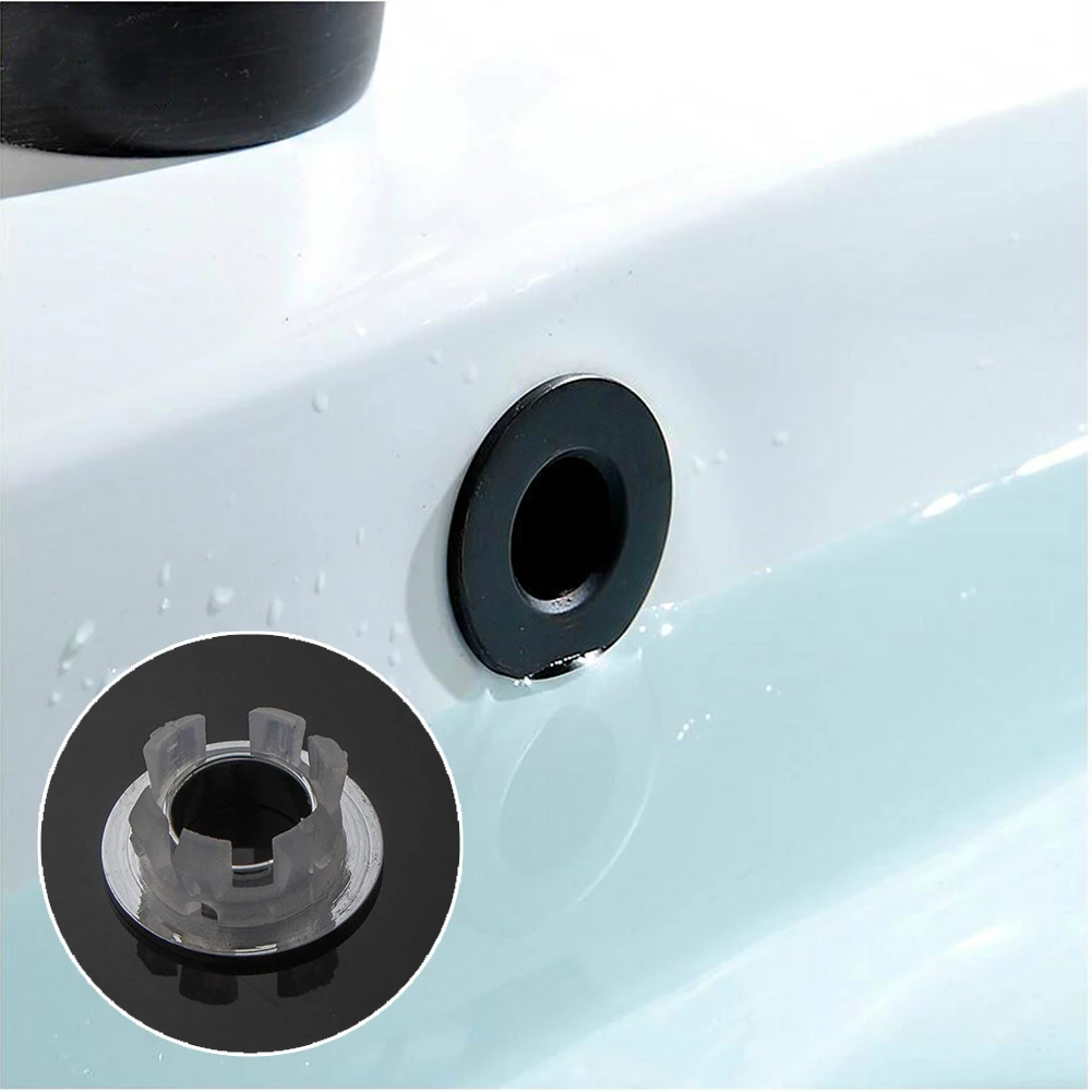 

Bathroom Parts Basin faucet Sink Overflow Cover Round Ring Bathroom Product Sink Hole Cover Basin Tidy Insert Replacement