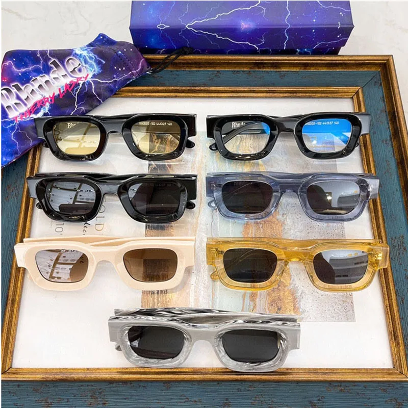 

2022 New Acetate Sunglasses men RHUDE X THIERRY LASRY RHODEO High Quality Square Anti-uv400 Male Sun glasses