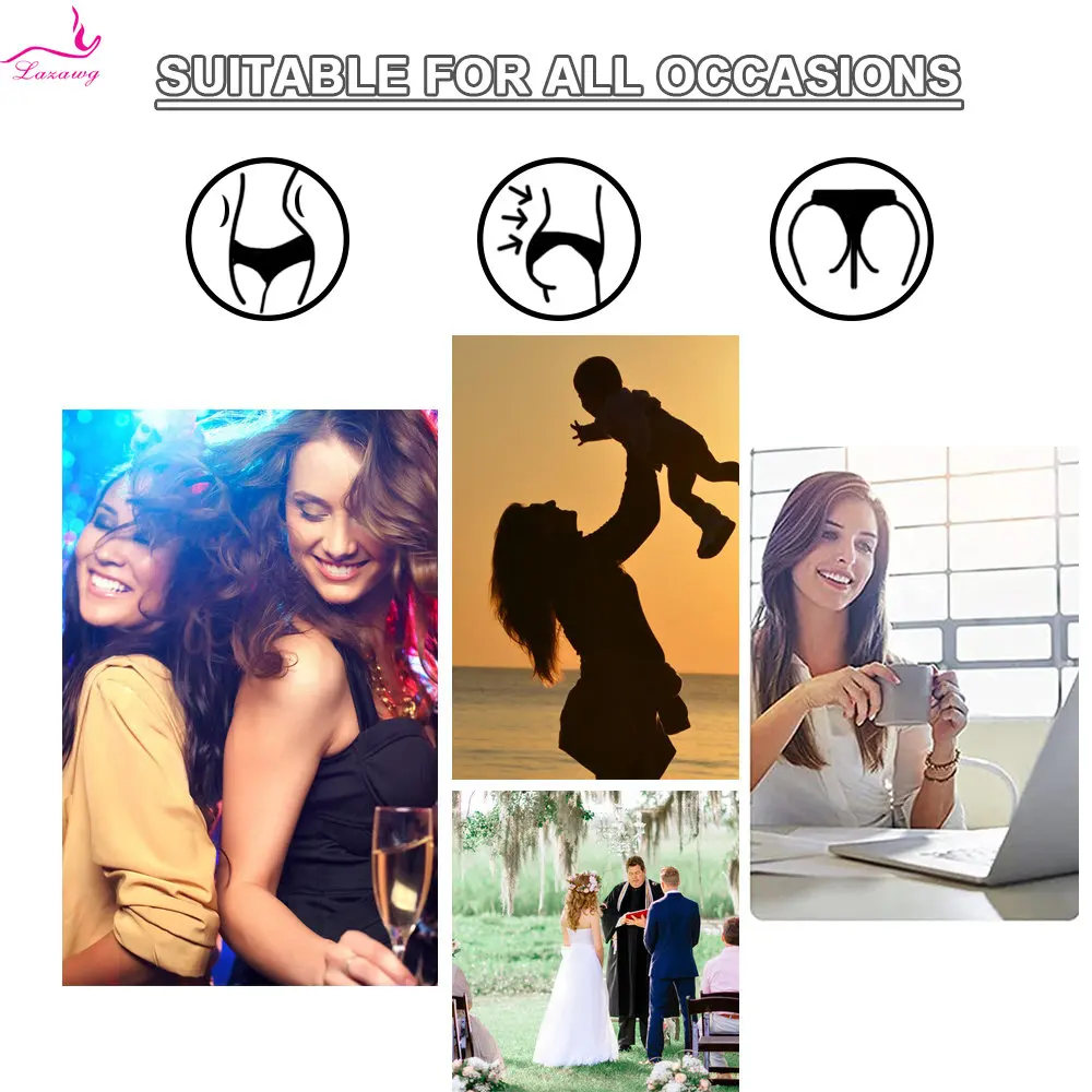 LAZAWG Butt Lifter Panties Push Up Shapewear Hip Shaper Underwear Slimming Tummy Control Shorts High Waist Body Shaper with Pads