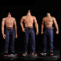 16 male soldier classic blue jeans loose blue overalls trousers clothes for 12 inches muscle tough guy action figure body