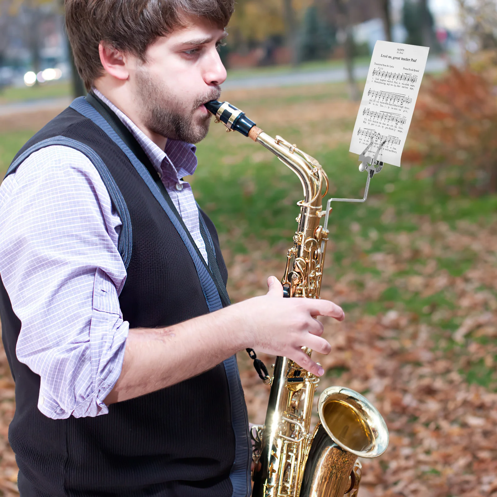 Аксессуары Маршевый лист Музыкальный саксофон Держатель партитуры Железная