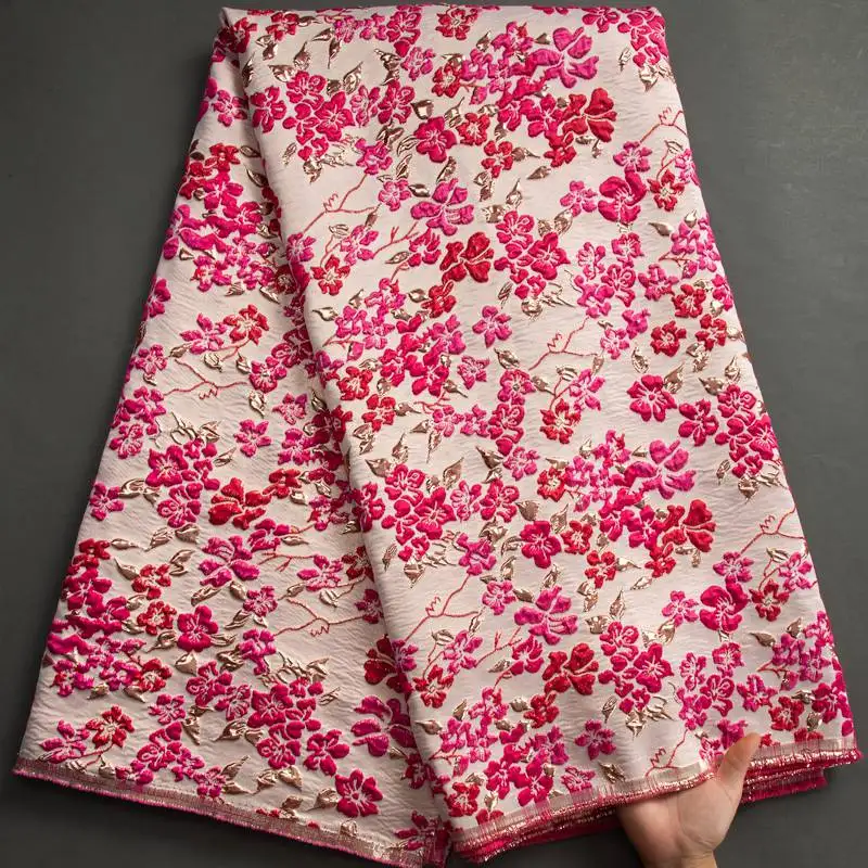 2023 высококачественная ткань из искусственного жаккарда кружевная вышитая