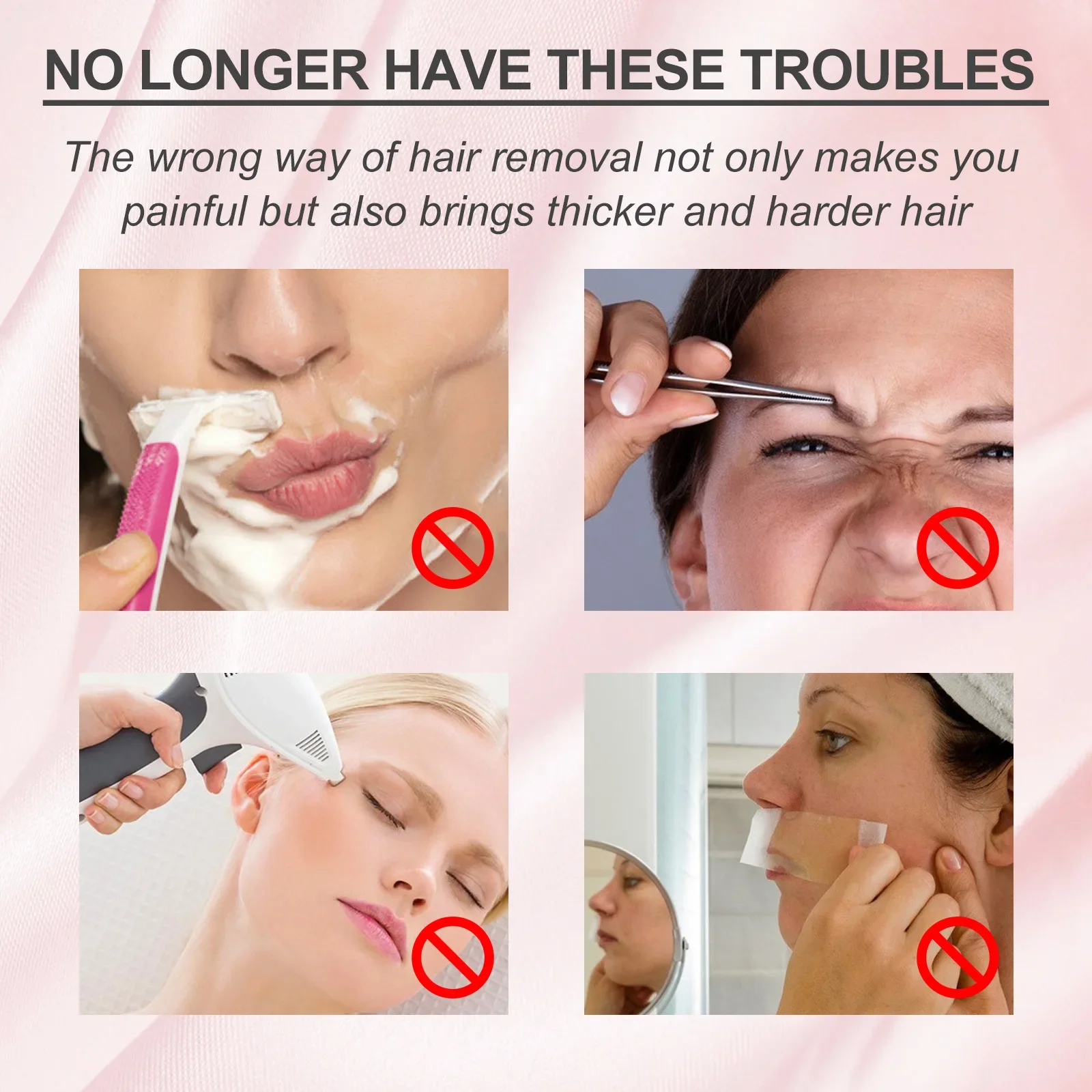 Крем для удаления волос на лице персиковый женский эпилятор ингибитор роста под