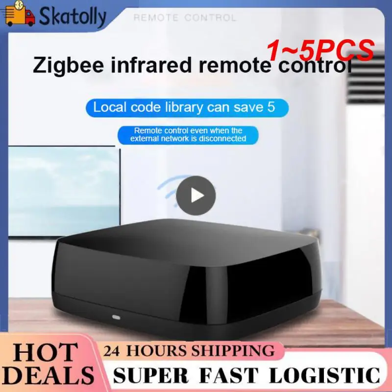 

1 ~ 5 шт. ИК пульт дистанционного управления Tuya Zigbee для кондиционера, телевизора, умного дома, Инфракрасный Универсальный пульт дистанционного управления для Alice Alexa