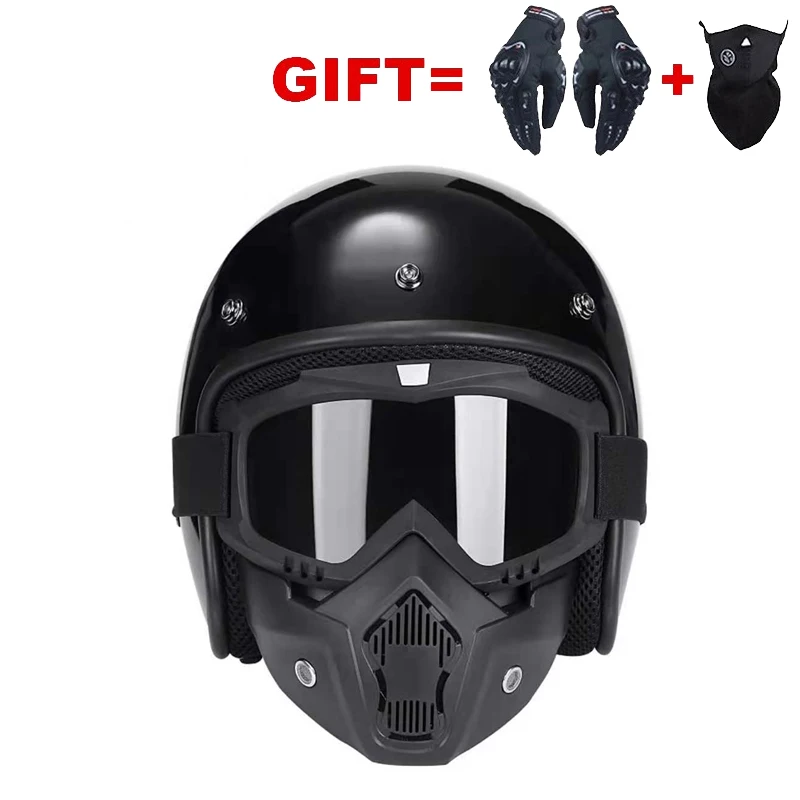 

Motorcycle Open Face Helmet Mopeds Vespa Casco Scooter Motorbike Jet Pilot Chopper Retro Vintage Capacete De Moto Men Women