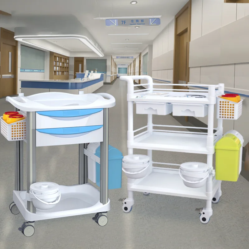 

Medical Trolley Treatment Auxiliary Cart Hospital Mobile Rack Medical Equipment Tool Trolley Beauty Salon Instrument Care Cart