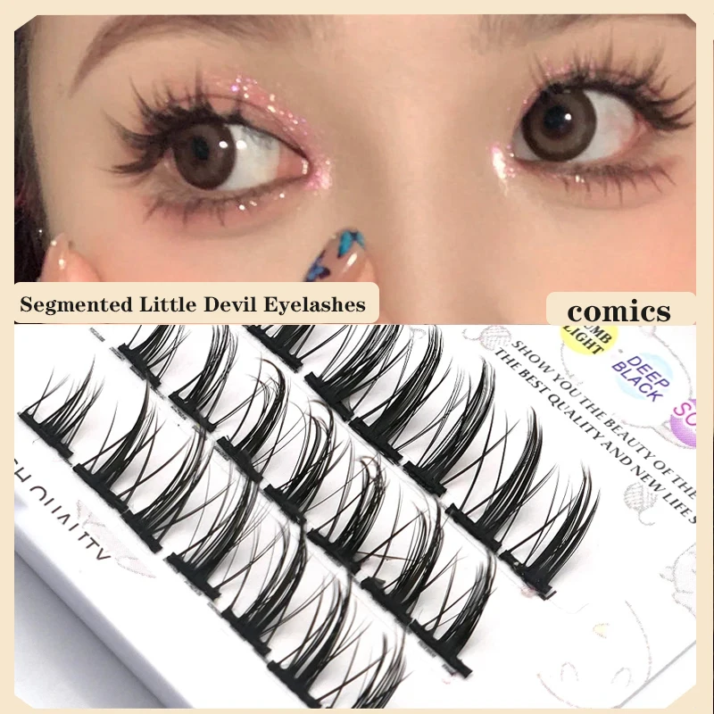 

Накладные ресницы Little Devil для косплея, густые одиночные ресницы, японская сказочная Лолита, повседневный инструмент для макияжа глаз