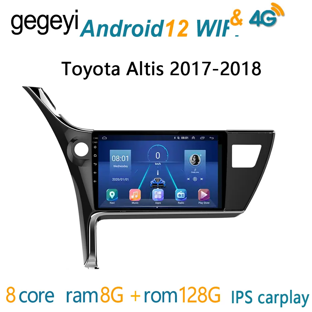 

автомагнитола for Toyota Corolla Altis 2017 2018 магнитола для авто 2 din 2дин android андроид 1 дин навигатор для авто 2din рамка для магнитолы подголовник с монит...