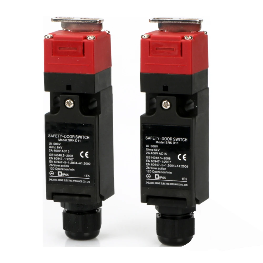 KEDU QKS8 SRK D11 защитный дверной выключатель, водонепроницаемые концевые выключатели IP65, дверные ключи, переключатель кабеля PG11 D4NS-1BF, 2 шт. в упаковке, красный