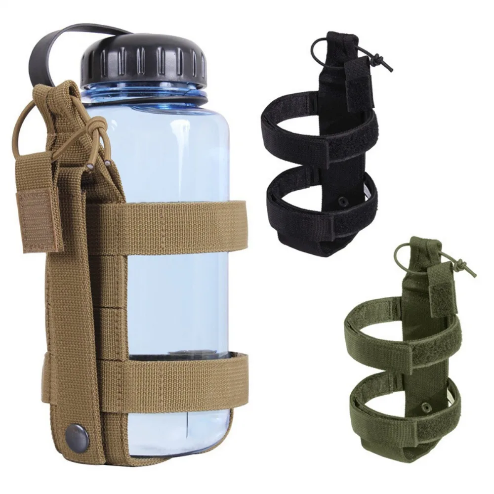

Outdoor Adjustable Webbing Kettle Cover with Bag Water Cup Fanny Pack Bottle Holder Backpack Attachment Hanging Bag Water Cup