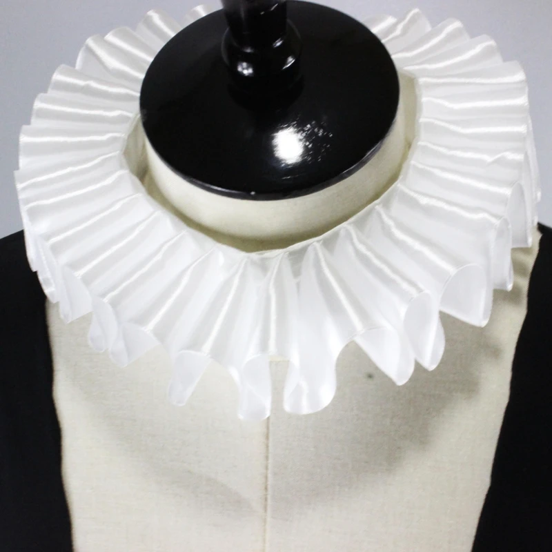 652F женский романтический бант с рюшами искусственный воротник викторианский