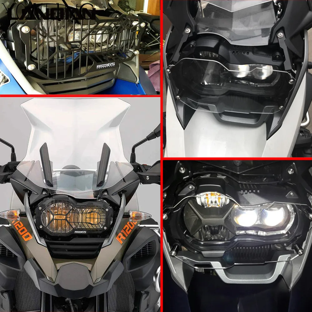 

R1200 R1250 GS For BMW R1250GS R1200GS LC Adventure Motorcycle Headlight Shield Protector Headlamp Mesh Grill Cover Grille Guard