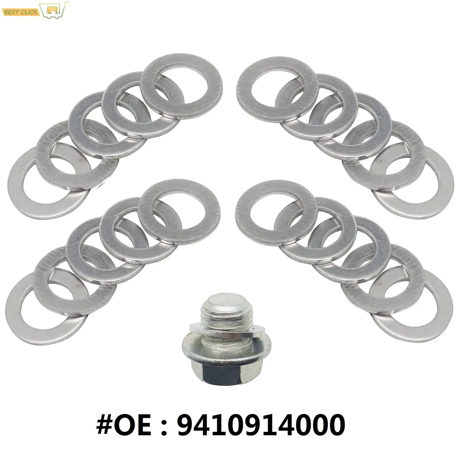 

20 шт. M14 алюминиевая пробка для слива моторного масла, сменные прокладки, шайбы, уплотнения для Honda Accord Civic CRV Acura NSX 94109-14000