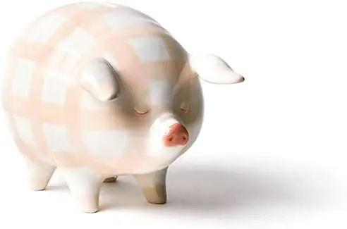 

Coton Colors Gingham Piggy BankPink
