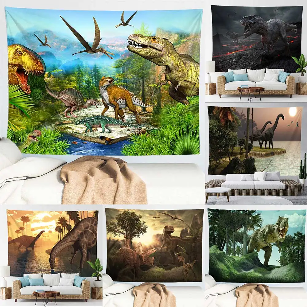 

Dinosaur Background Tapestry Cloth Children's Room Living Rooms Wall Decoration Tapestry Home Party Decor