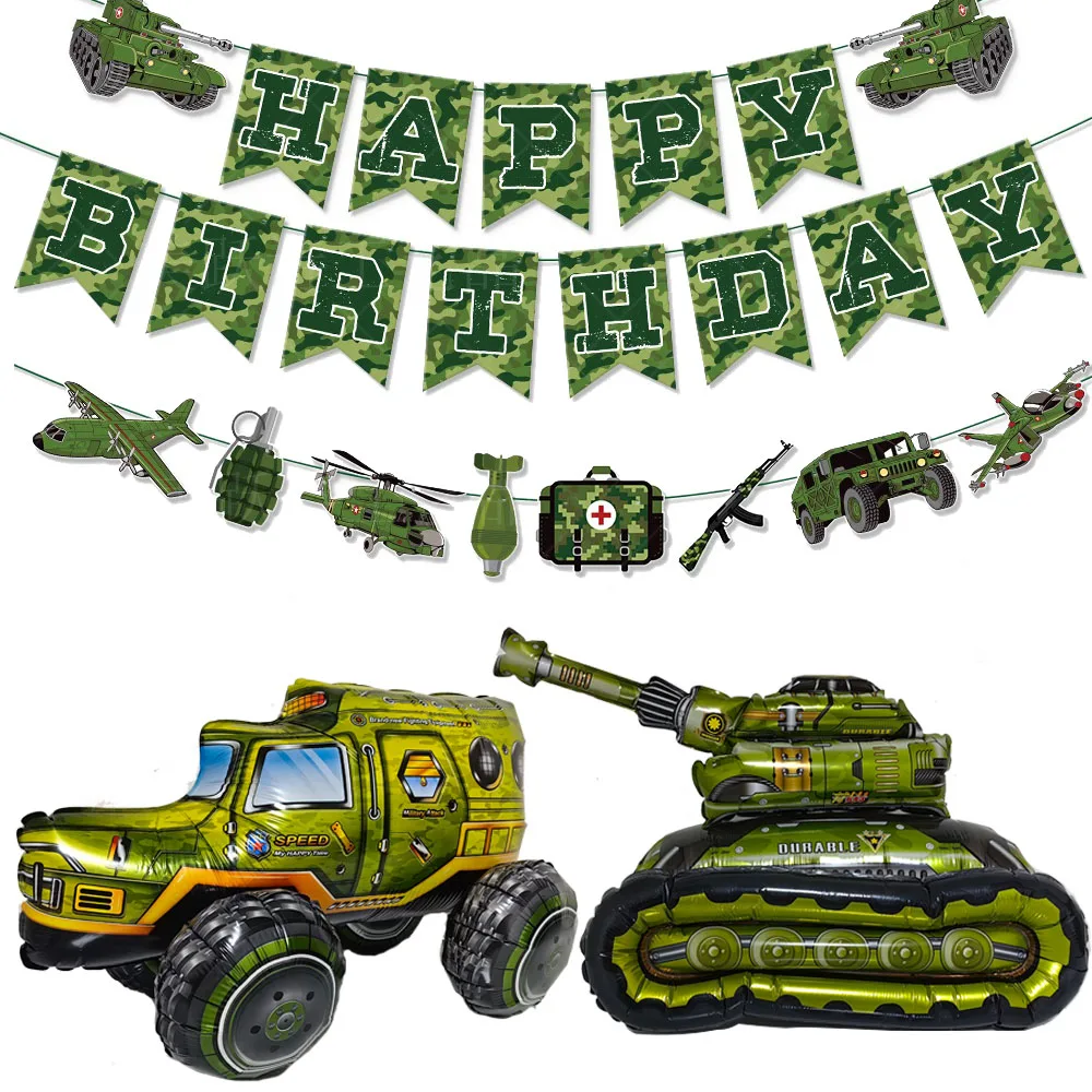 

Камуфляжные украшения для дня рождения, принадлежности для военной вечеринки, яркий баннер на день рождения, топперы для кексов для мальчиков и девочек