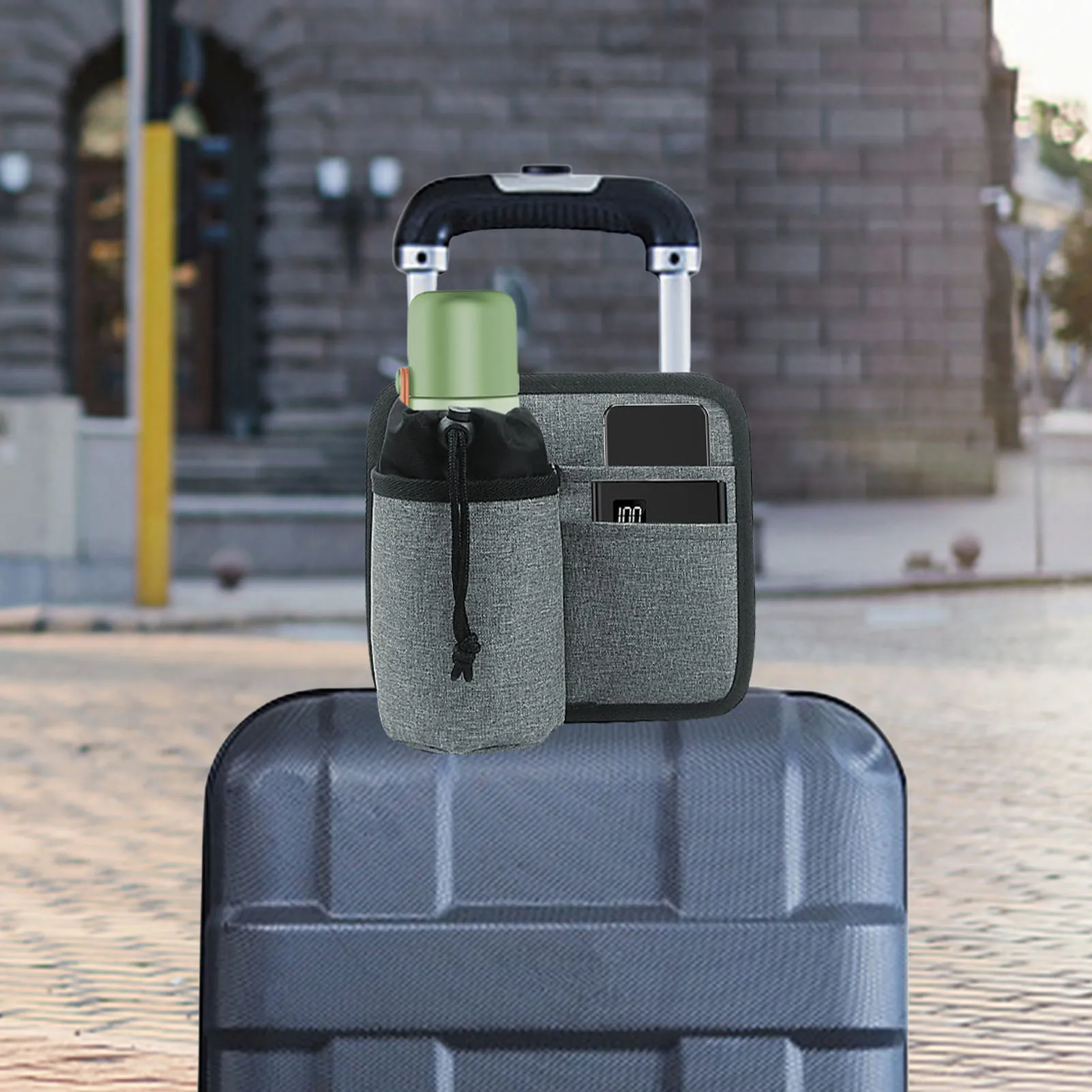 

Универсальная подставка для чемодана, дорожный держатель для чашки, для напитков, для путешественников, подарочный для большинства чемодан...