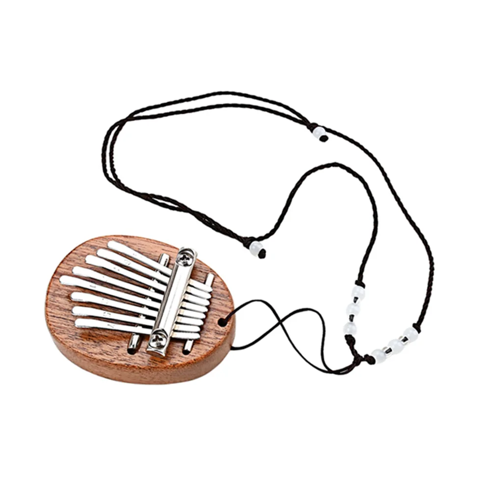

Piano Kalimba Thumb Finger Instrument Beginners Kids Small Key Miniature Musical Mbira Wooden Lanyardmini Portable Beginner