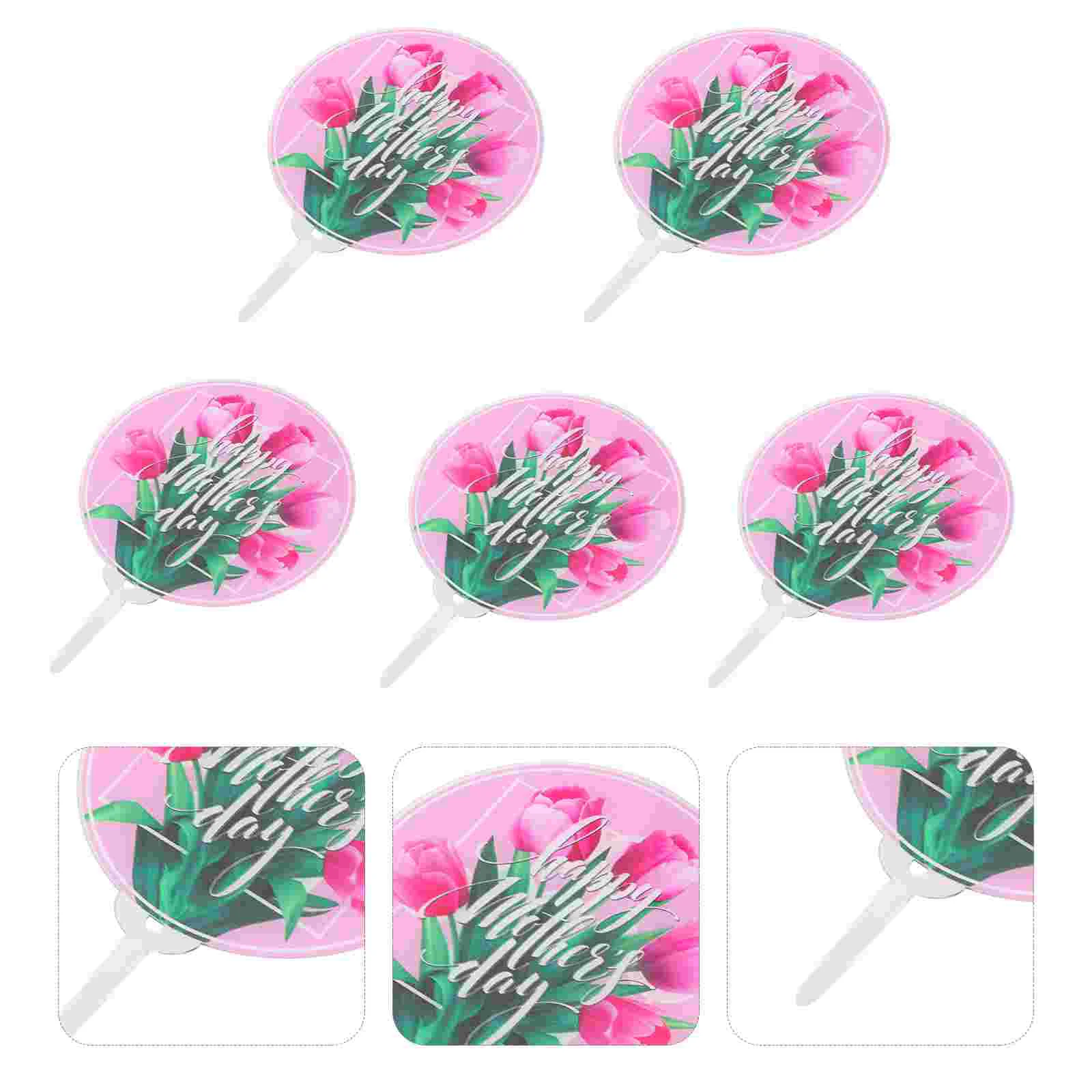 

5 шт. праздничные топперы для капкейков, уникальная фотография на День Матери