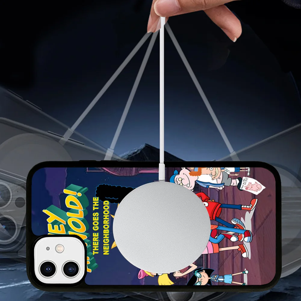 H-Hey A-Arnold H-Helga Cute Phone Case Magesafe Magnetic Wireless Charge For IPhone 16 11 12 13 14 15 Pro Max Plus Mini