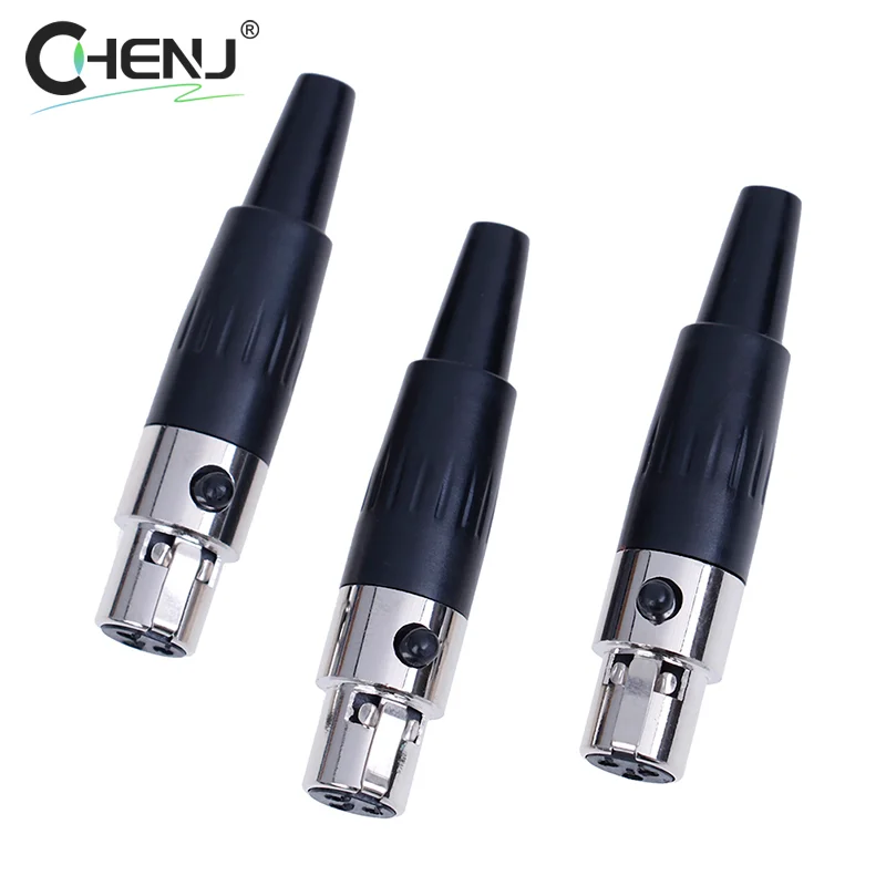3-контактный гнездовой разъем Mini TA3F XLR аудио для микрофона