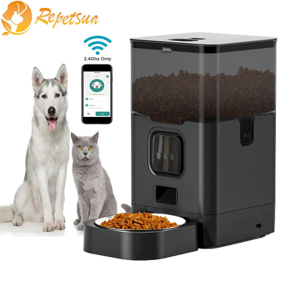 Tuya Automatic Pet Feeder Large Capacity APP Smart Cat Feeder Dog Slow Food Dispenser with WIFI Voice Timing Pet Feeding Supplie