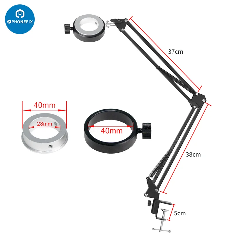 

Extendable Recording Phone Holder Photography Adjustable Arm Stand for Video Microscope Camera Tripod Table Cantilever Stand