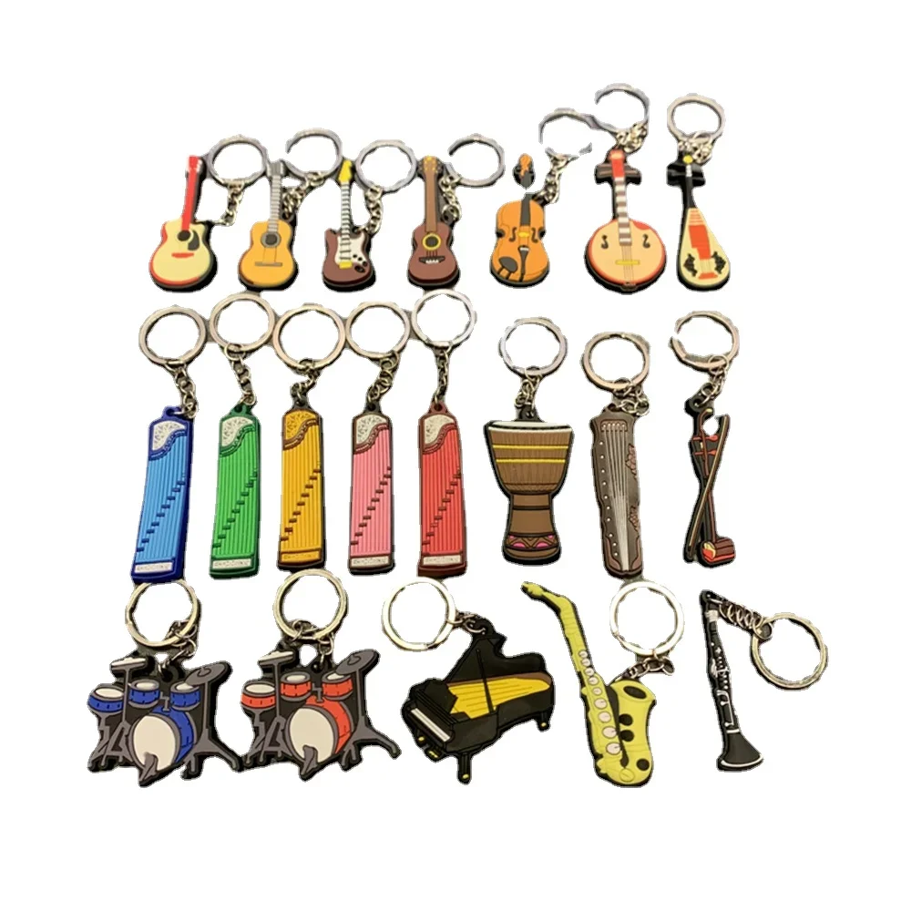 Новый брелок для музыкальных инструментов мягкий силиконовый гитары скрипки