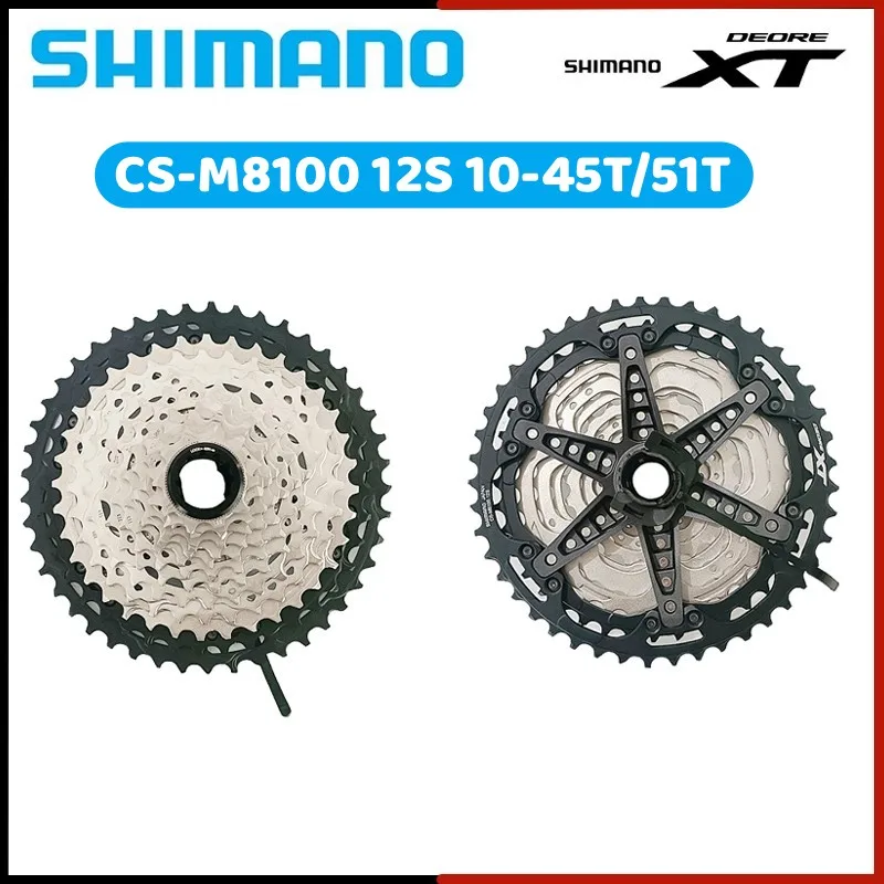 

SHIMANO DEORE XT CS M8100 12 Speed 12S 10-51T 10-45T MTB Mountain Bike Bicycle Cassette Sprocket CS-M8100 Bike Parts 12v