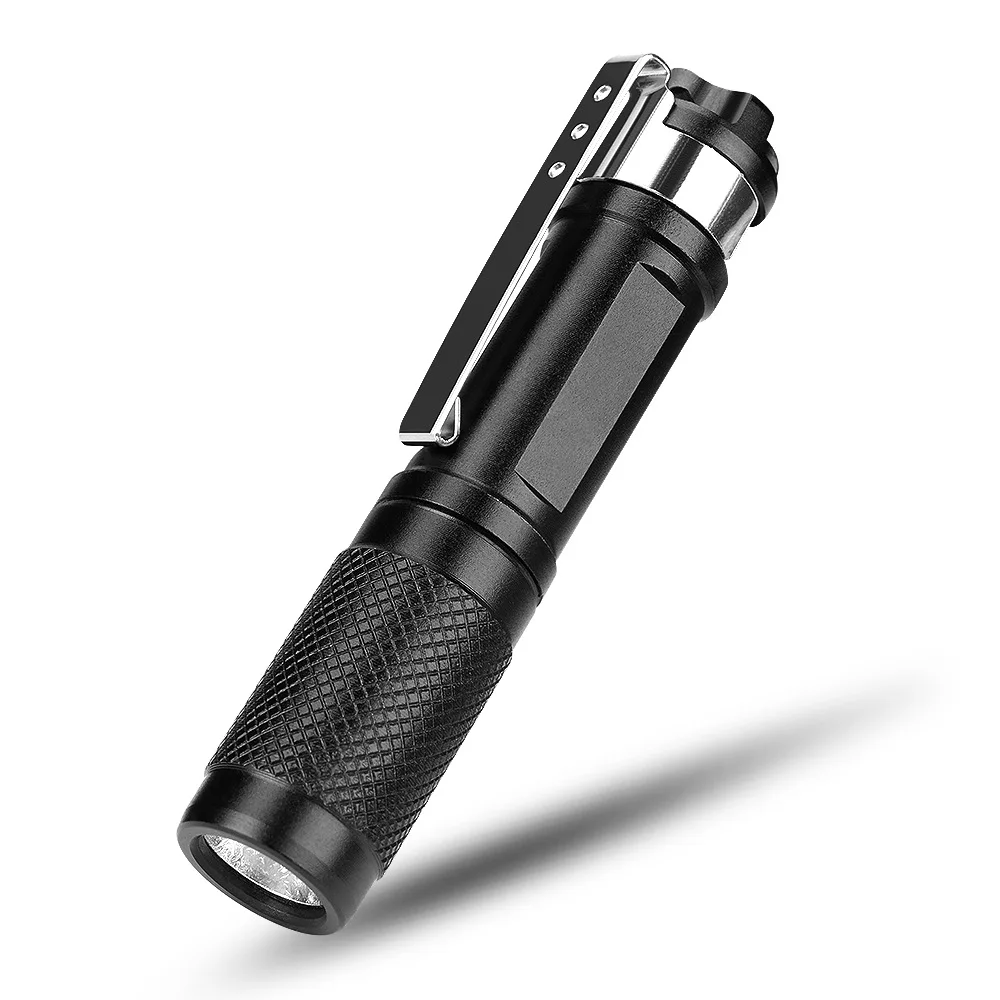 

New LED Portable Mini Strong Light Flashlight With Pen Clip Gift