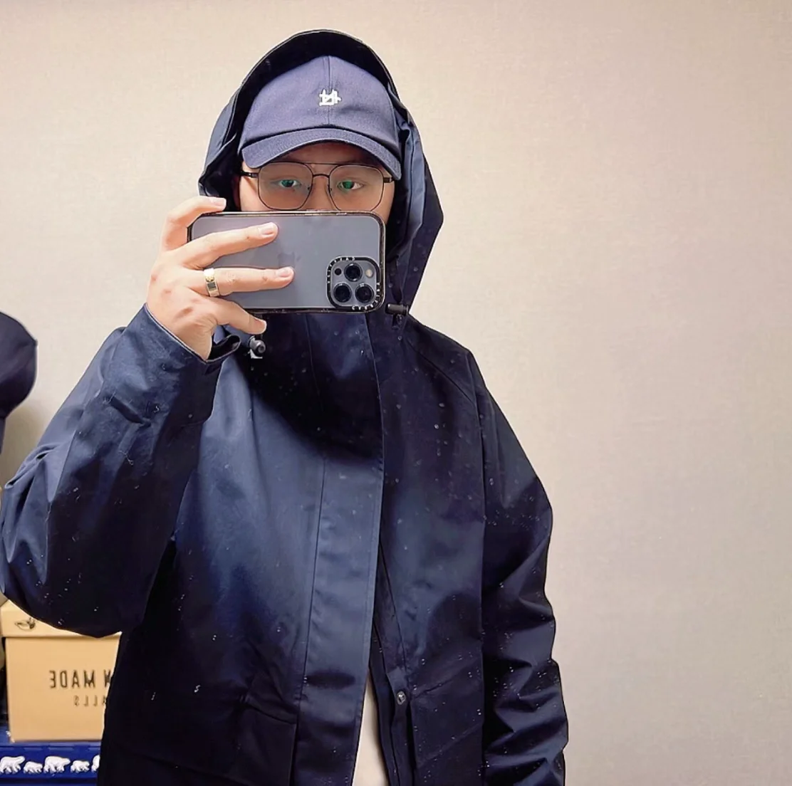 Водонепроницаемая ламинированная куртка с капюшоном для прогулочных