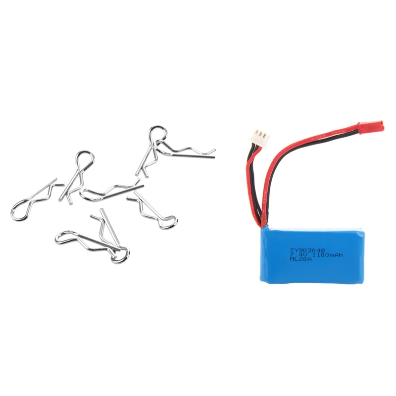 

8Pcs Clips Shell Pins For Wltoys L959 - 66 Car RC With 7.4V 1100Mah Li-Po Helicopter Battery For Wltoys A949 A959