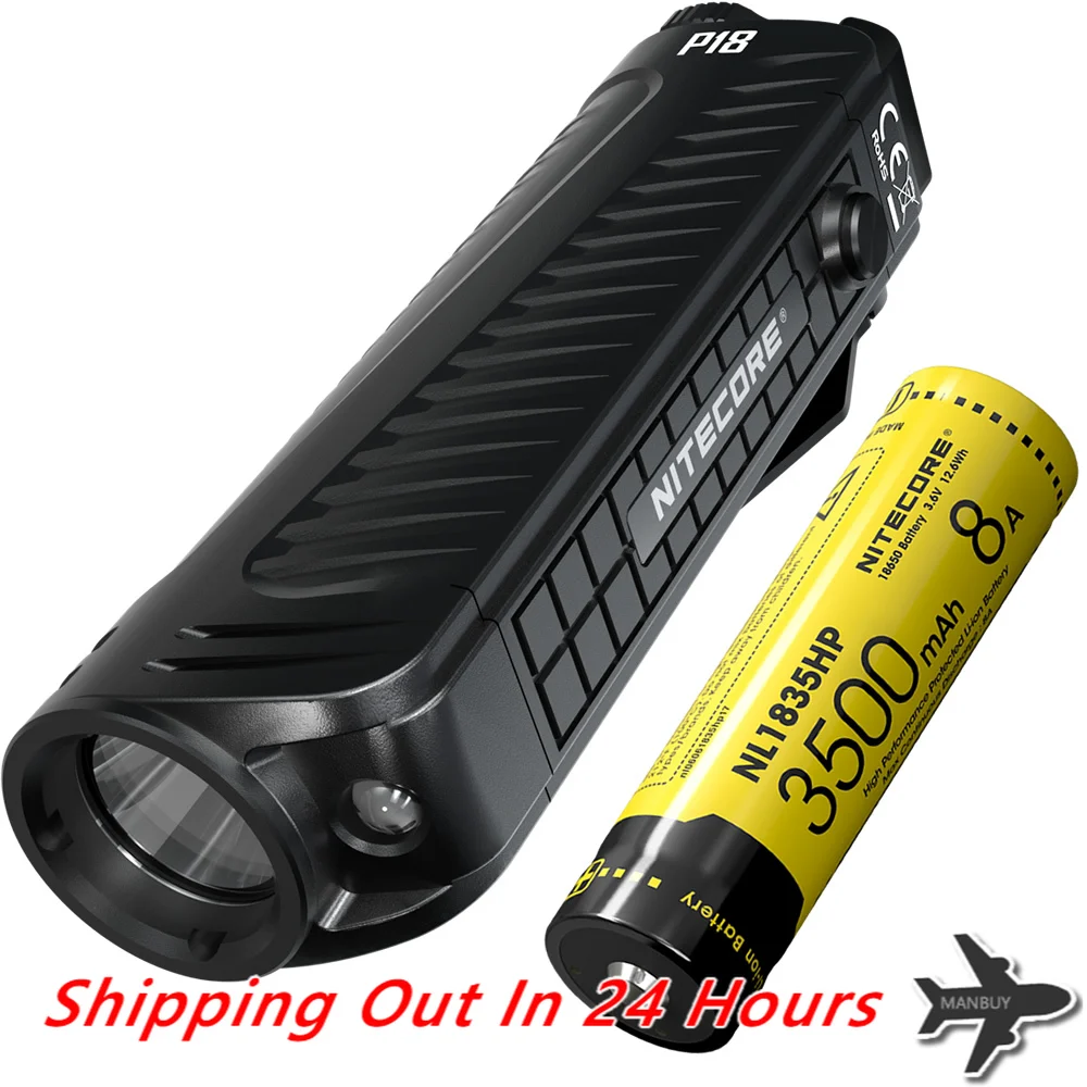 TOPSALE NITECORE P18 +NL1835HP Battery 1800 Lumen CREE LED Gear Law Enforcement Search Outdoor Camping Flashlights Free Shipping