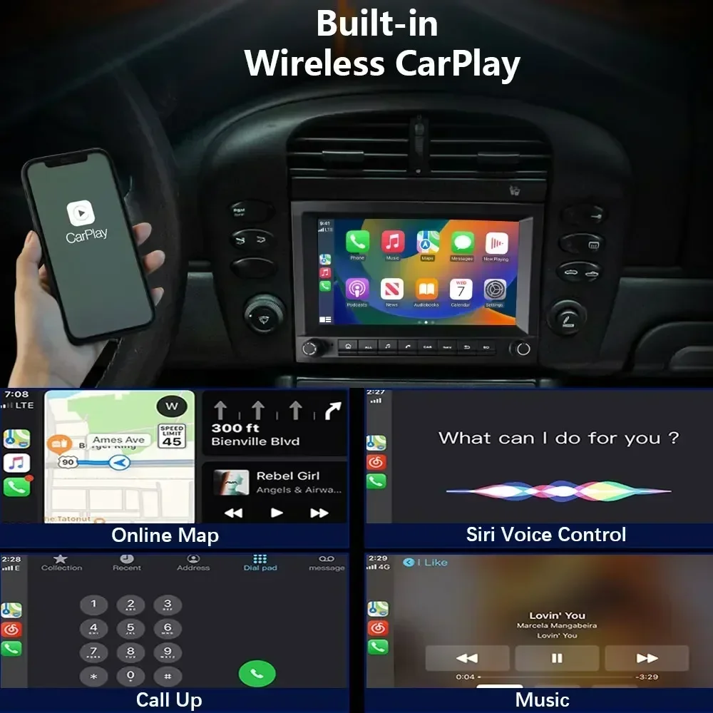 Автомобильный радиоприемник CHSTEK мультимедийный плеер Carplay медиа-видео Android 13 для