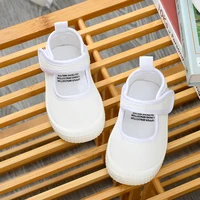 japanese children girls and boys casual white cute kindergarten indoor 2022 breathable summer new flat kids simple casual shoes