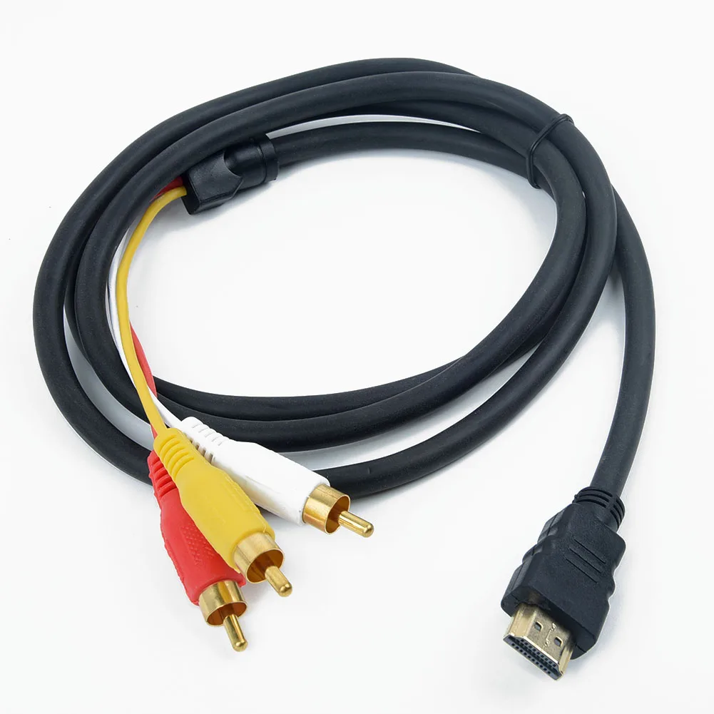 HDMI-совместимый штекер для 3 RCA AV Аудио Видео компонентный Шнур адаптер ТВ HD TV DVD 1080p