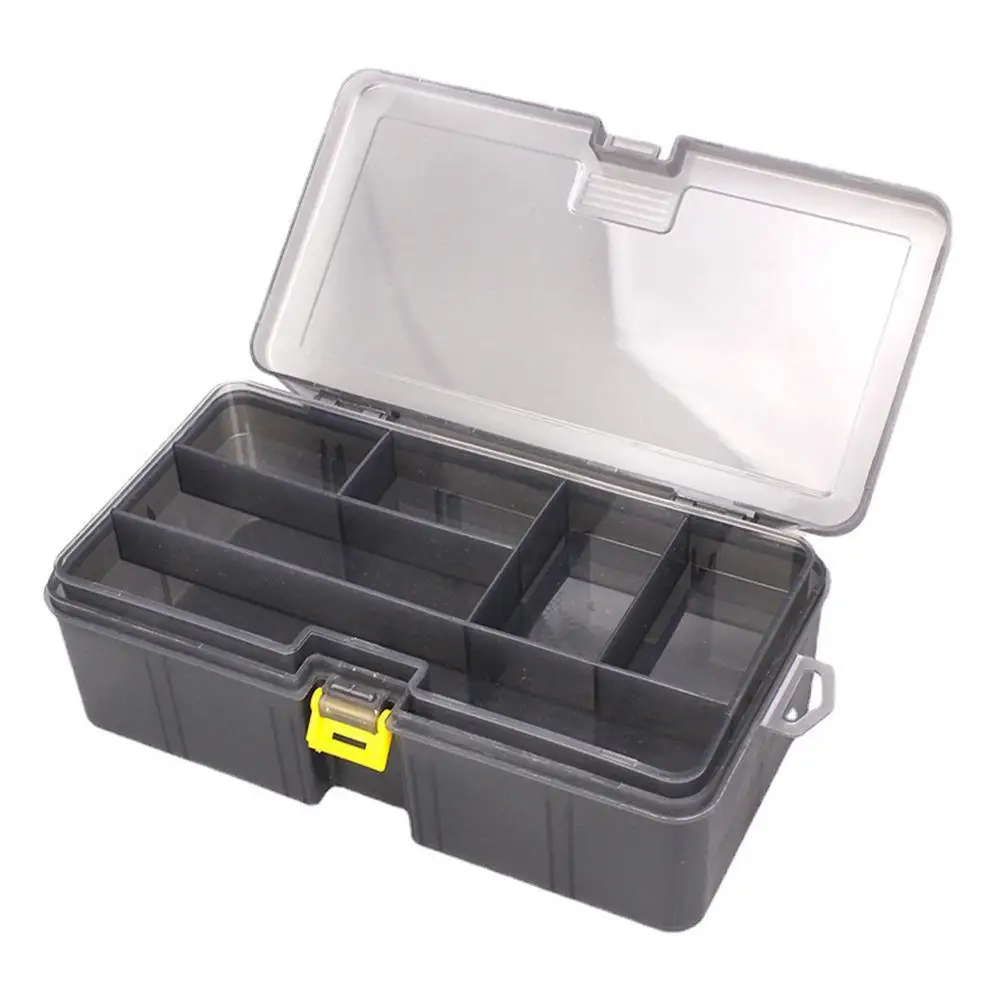 

Double Layer Lure Tackle Box Fishing Accessories Adjustable Plastic Fishing Box Fake Bait Hook Tool Storage Boxes Fishings Gear