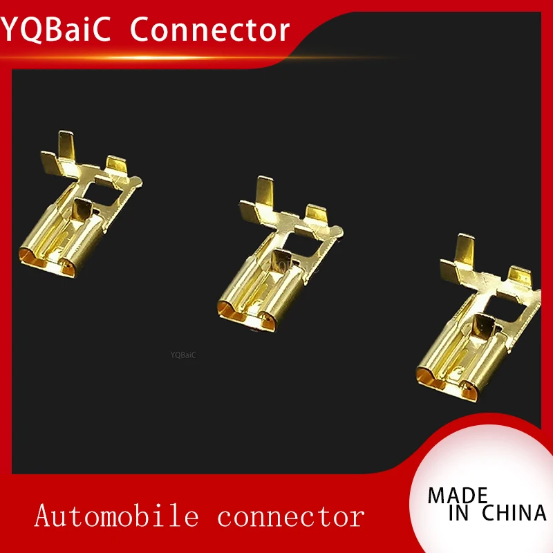 

Латунные обжимные клеммы 200 мм, 50-6,3 шт., разъем «лопатка» для молдинга, Женский Разъем H4 9003, под углом изгиба автомобиля