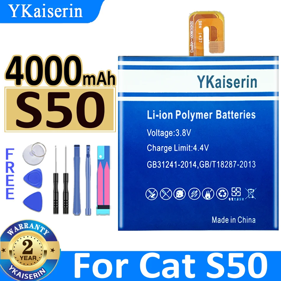 

4000mAh YKaiserin Battery for Cat S50 High Capacity Mobile Phone Bateria Fast Shipping