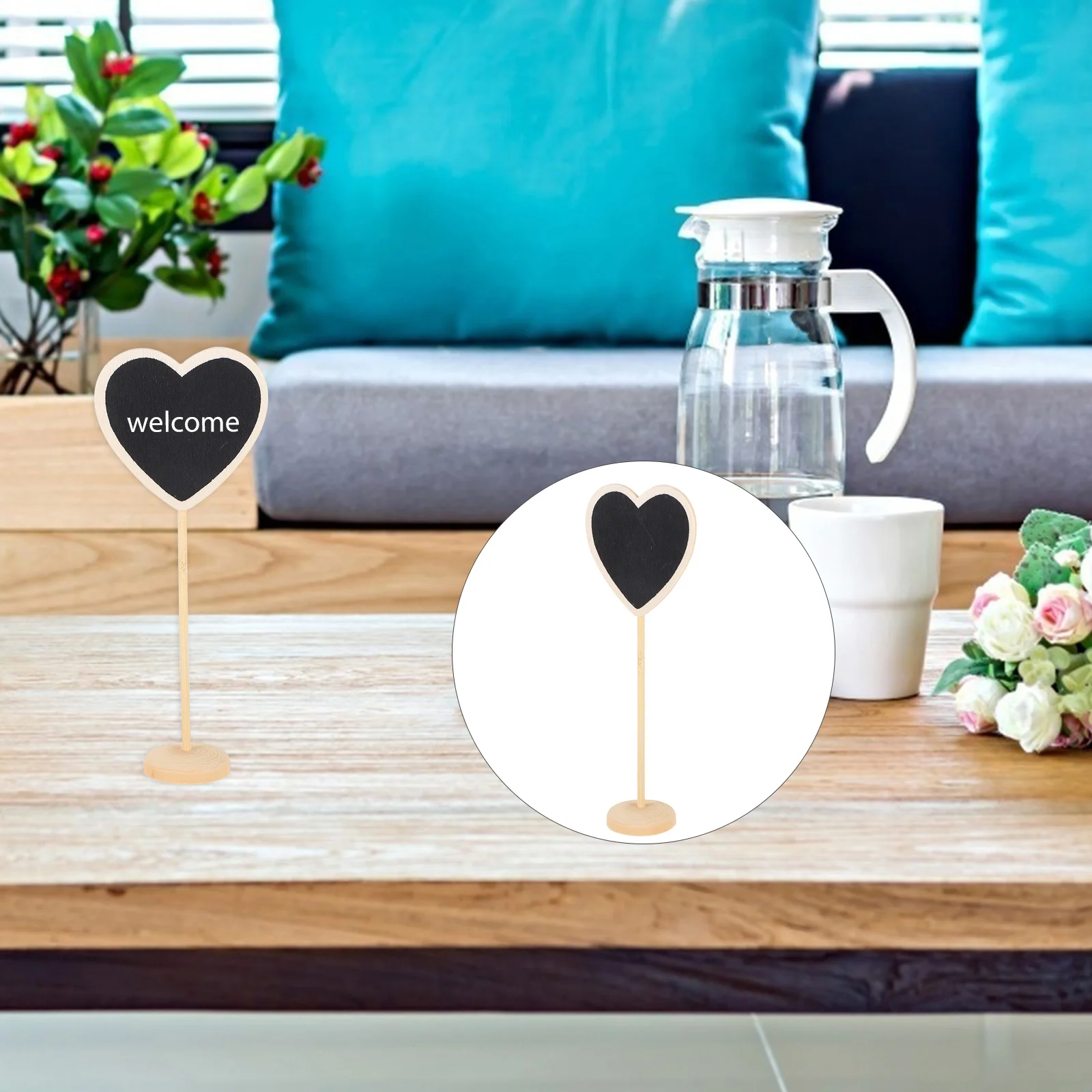 

10pcs Mini Chalkboard Signs Message Board Wooden Blackboards for Wedding Party Restaurant