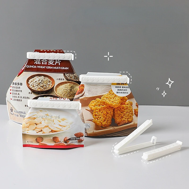 

5pcs Portable Kitchen Storage Plastic Waterproof Bags Food Snack Seal Sealing Bag Clips Sealer Clamp Plastic Tool Accessories
