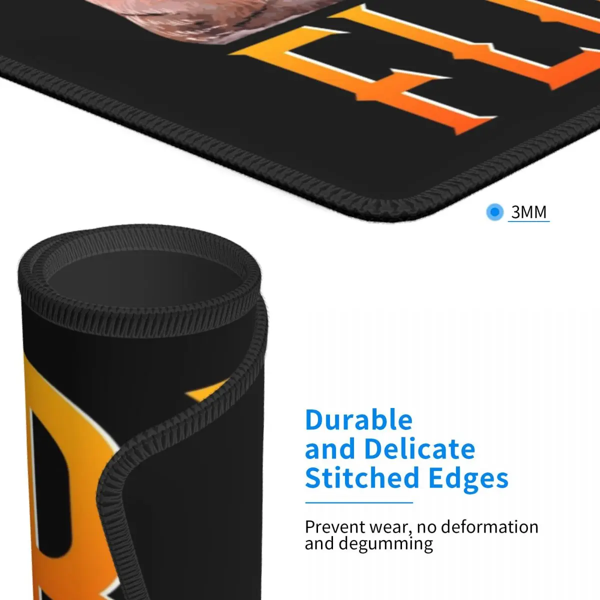 Большой коврик для мыши Floppa Cat Meme с фиксирующей кромкой удобный игровой