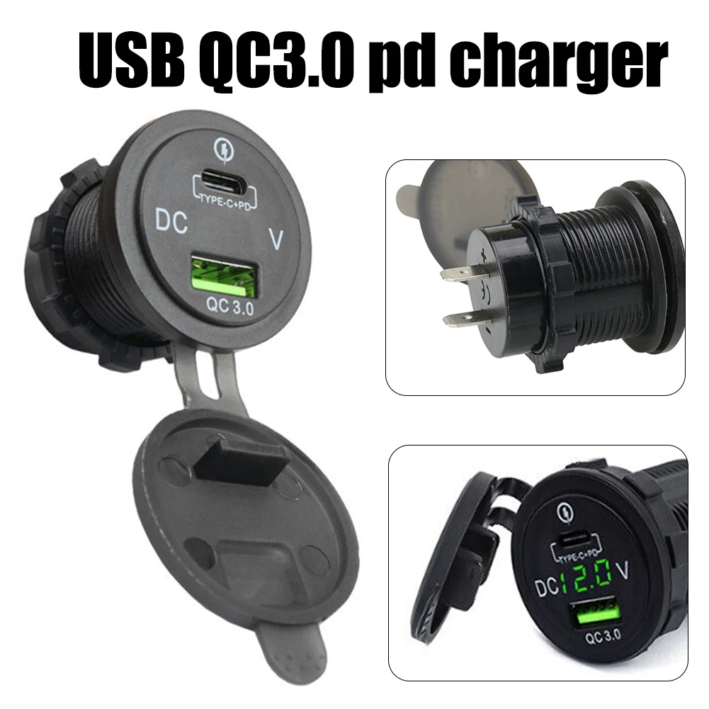 

For Kawasaki Motorcycle Modified Charger Intelligent Shunt USB QC3.0 Pd Charger Motor Direct Replacement Parts