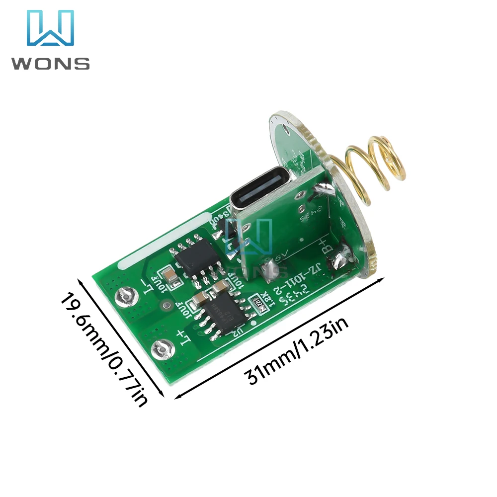 Литиевый фонарик Type-C/Micro USB