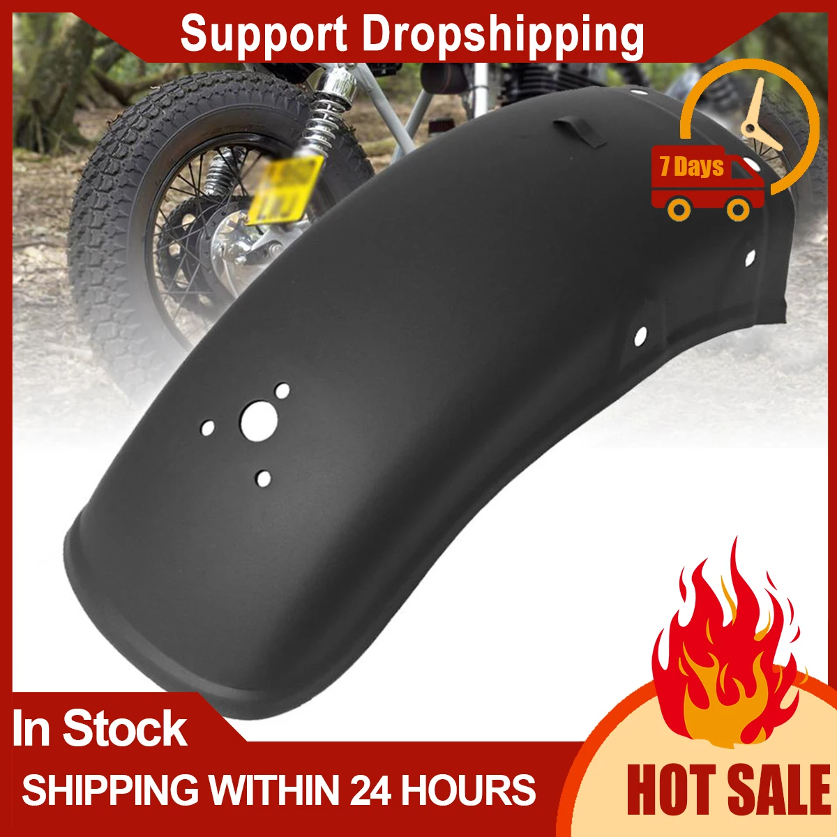 

Брызговик для мотоцикла задний металлический, аксессуары для мотоциклов, запчасти для Honda Yamaha Chopper Cruiser, черный, Прямая поставка