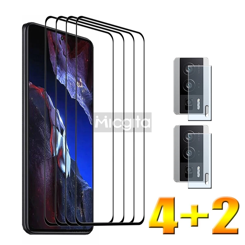 Закаленное стекло 9H для POCO F5 Pro защитная пленка экрана переднее с защитой от