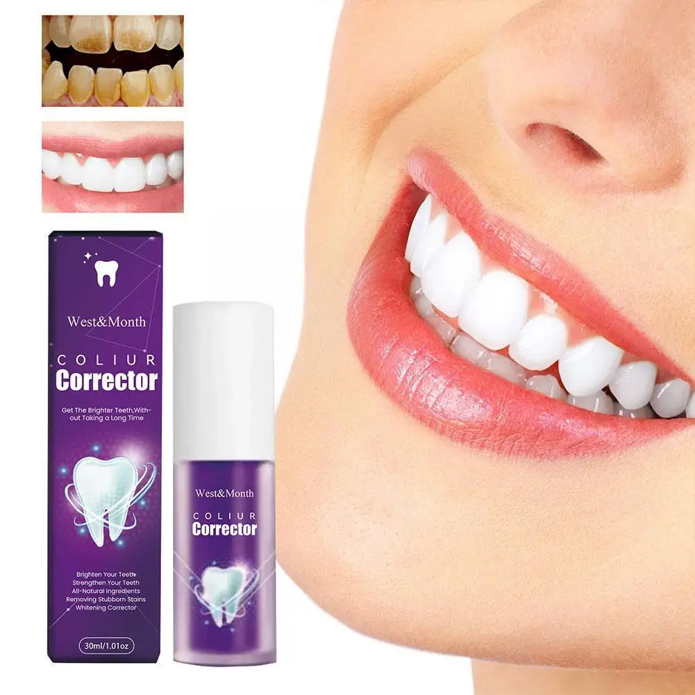 

30ml Teeth Whitening Foam Mousse Dilutes Dental Plaque Toothpaste Repair Fresh Clean Breath Beauty Healthy Bright M2F7