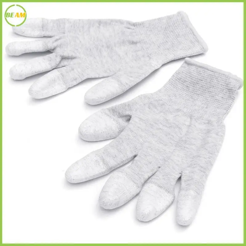

Антистатические перчатки из углеродного волокна, антистатические электронные рабочие перчатки, полиуретановые перчатки с покрытием пальцами для защиты пальцев