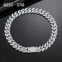 8mm bling cubic zircon hip hop cuban link chain bracelets for women men iced out rapper hand chain luxury jewelry